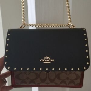 *NEW* Klare Crossbody Bag In Signature Canvas With Rivets